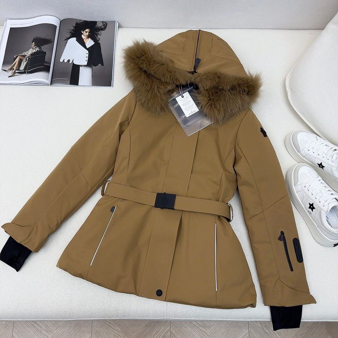 MONCLER Belted Hooded Jacket