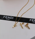 Fendi Gold Crystal Jewelry Set