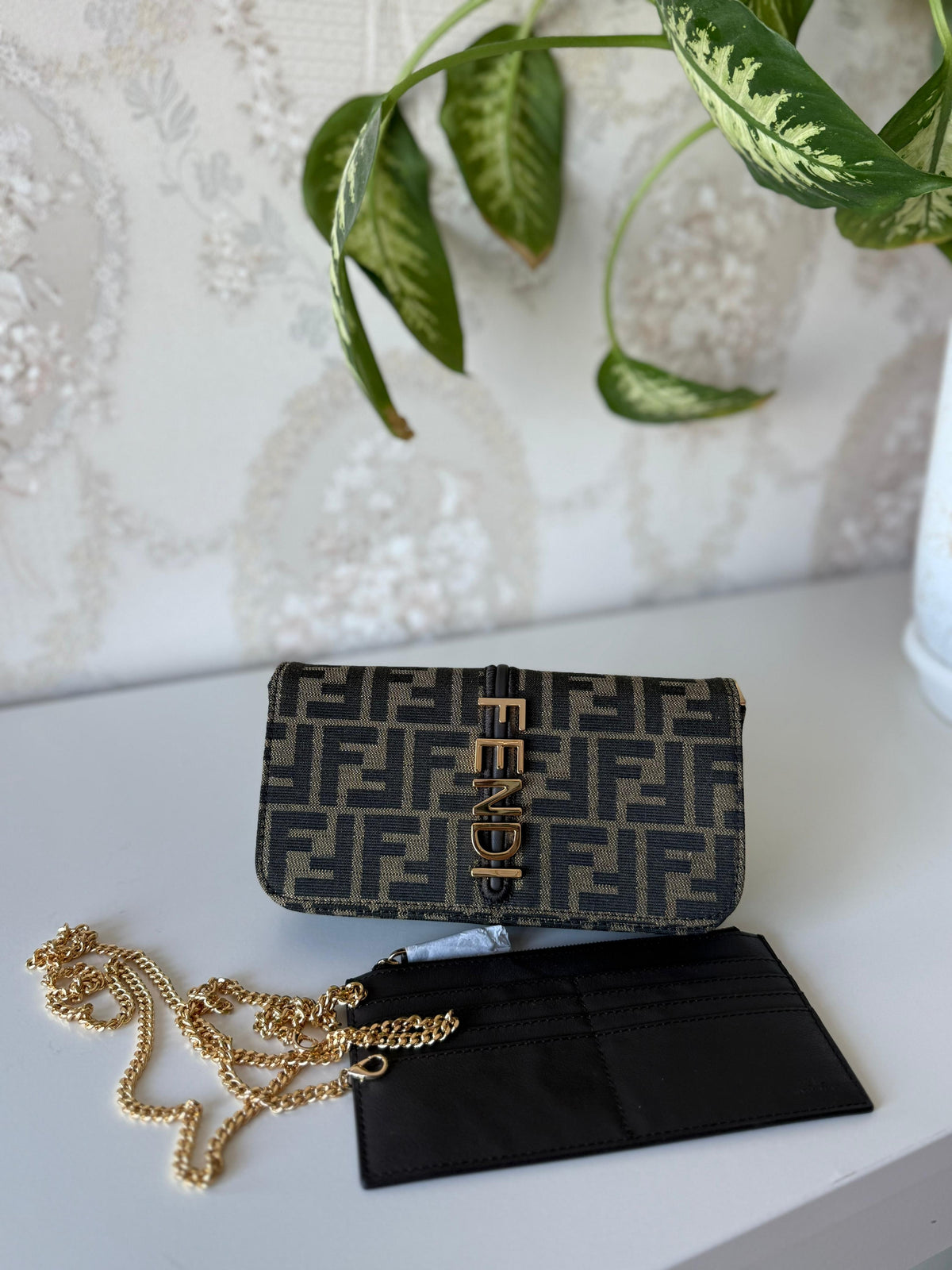 Fendi Vertical Logo Wallet on