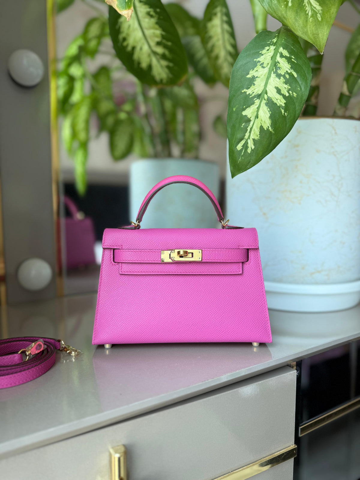 Hermès Mini Kelly II Epsom Orange Gold Hardware