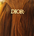 Dior Gold Logo Hair Clip