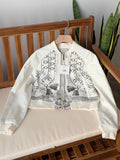 Miu Miu Striped Knit Zip Cardigan
