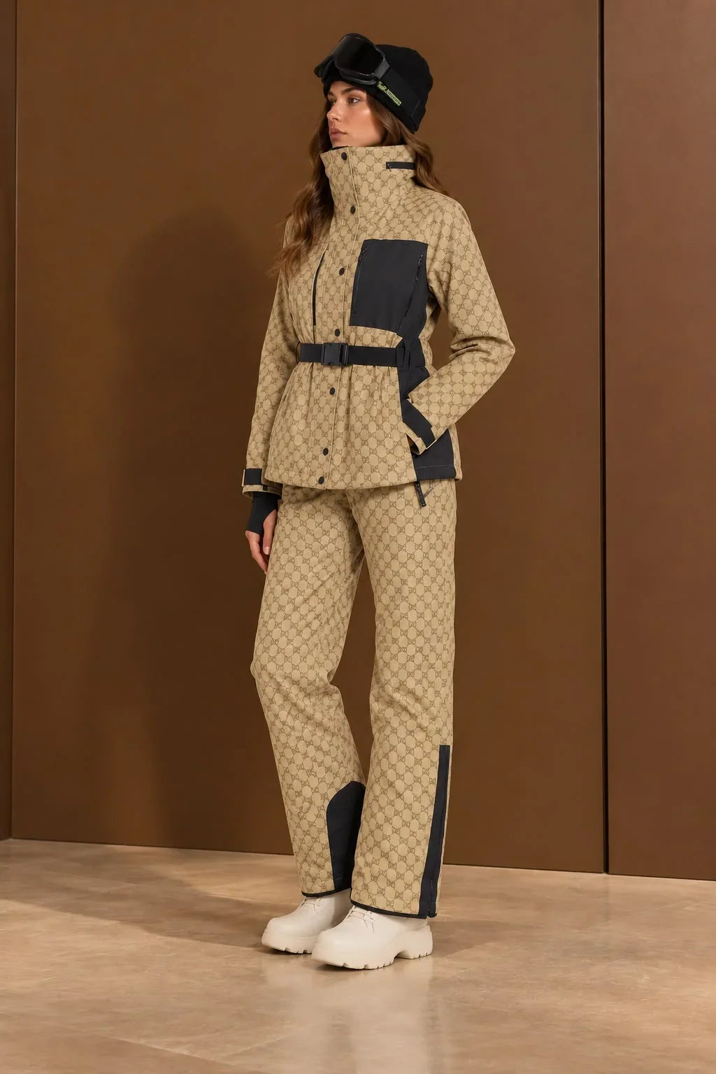 Gucci Altitude GG technical fabric jacquard ski suit