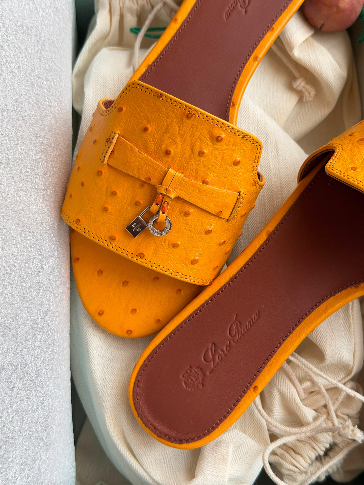 Loro Piana Leather Flat Slides