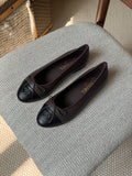 Chanel Two-Tone Leather Ballerina Flats
