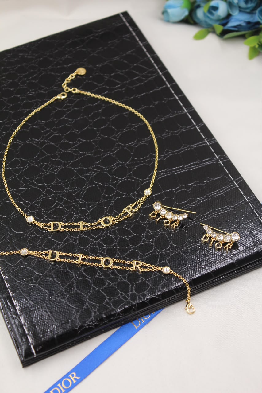 Dior CD Gold Jewelry Set