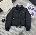 Prada Cropped Re-Nylon Down Jacket with Flap Pockets