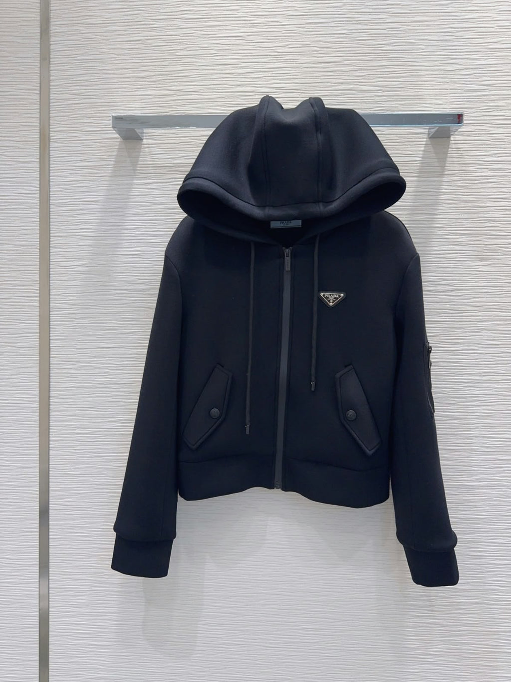 Prada Re-Nylon and Fleece Zip-Up Hoodie Jacket Set