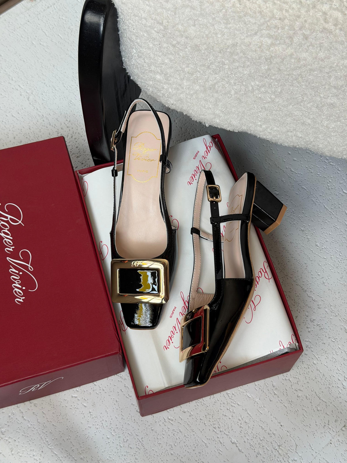 Roger Vivier Belle Vivier Patent Leather Slingback