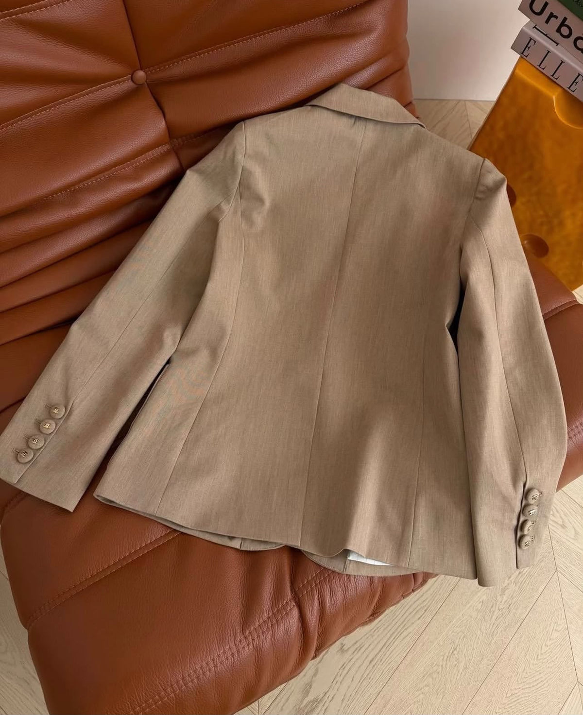 Chanel Single-Button Tailored Blazer