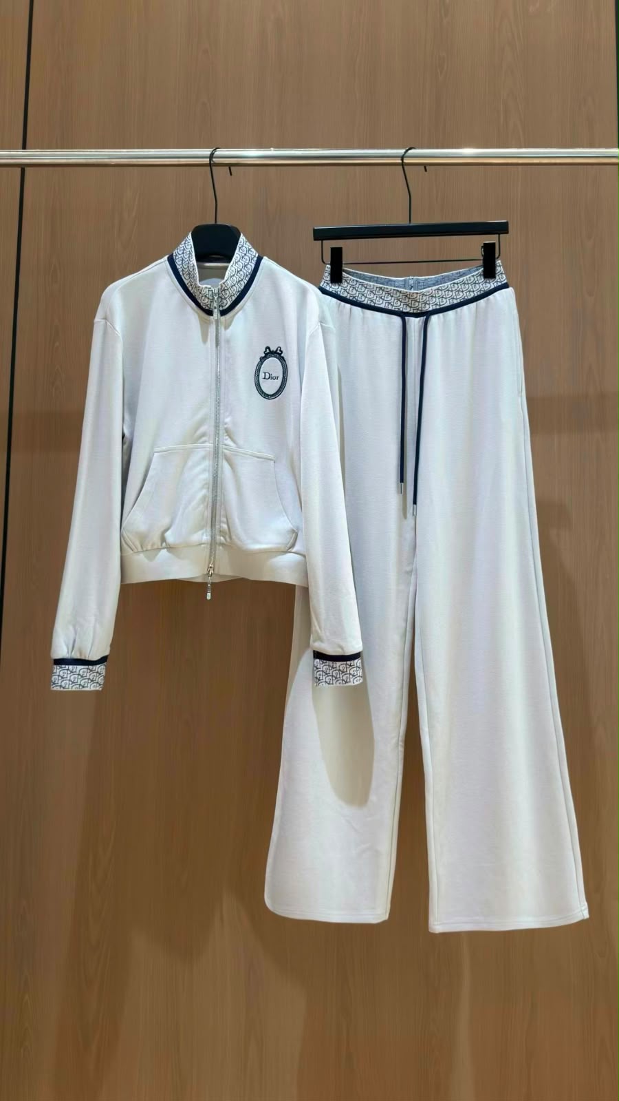 Dior Zip-Up Trackjacket and Wide-Leg Pants Set