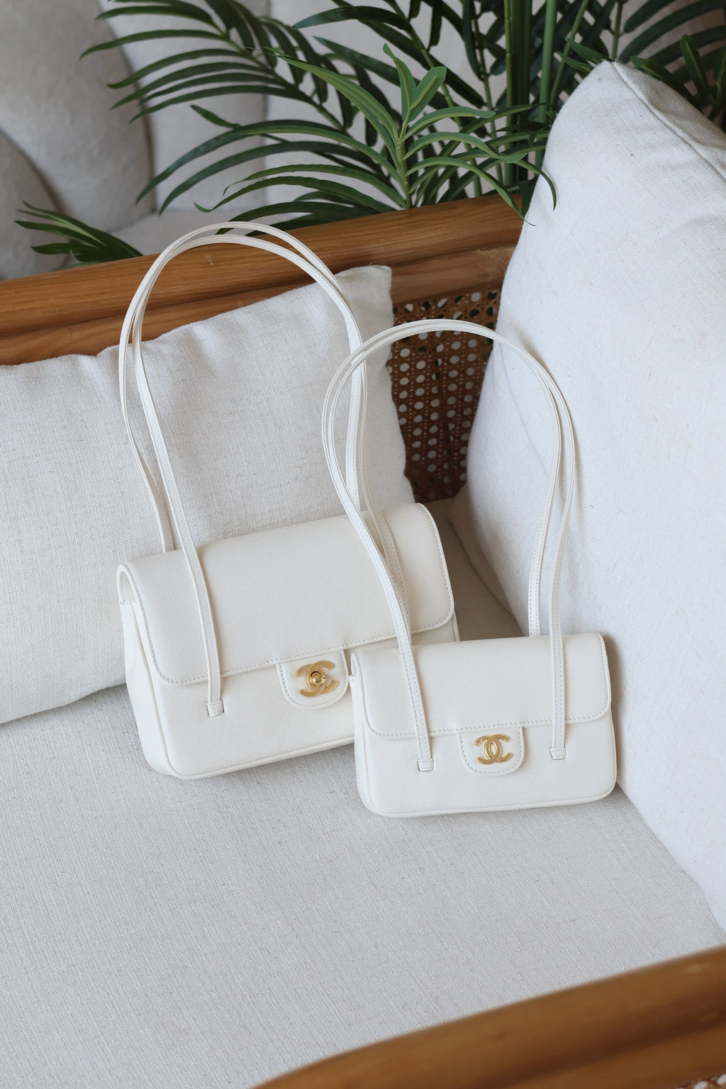 Chanel Flap Bag with CC Logo and Twin Straps