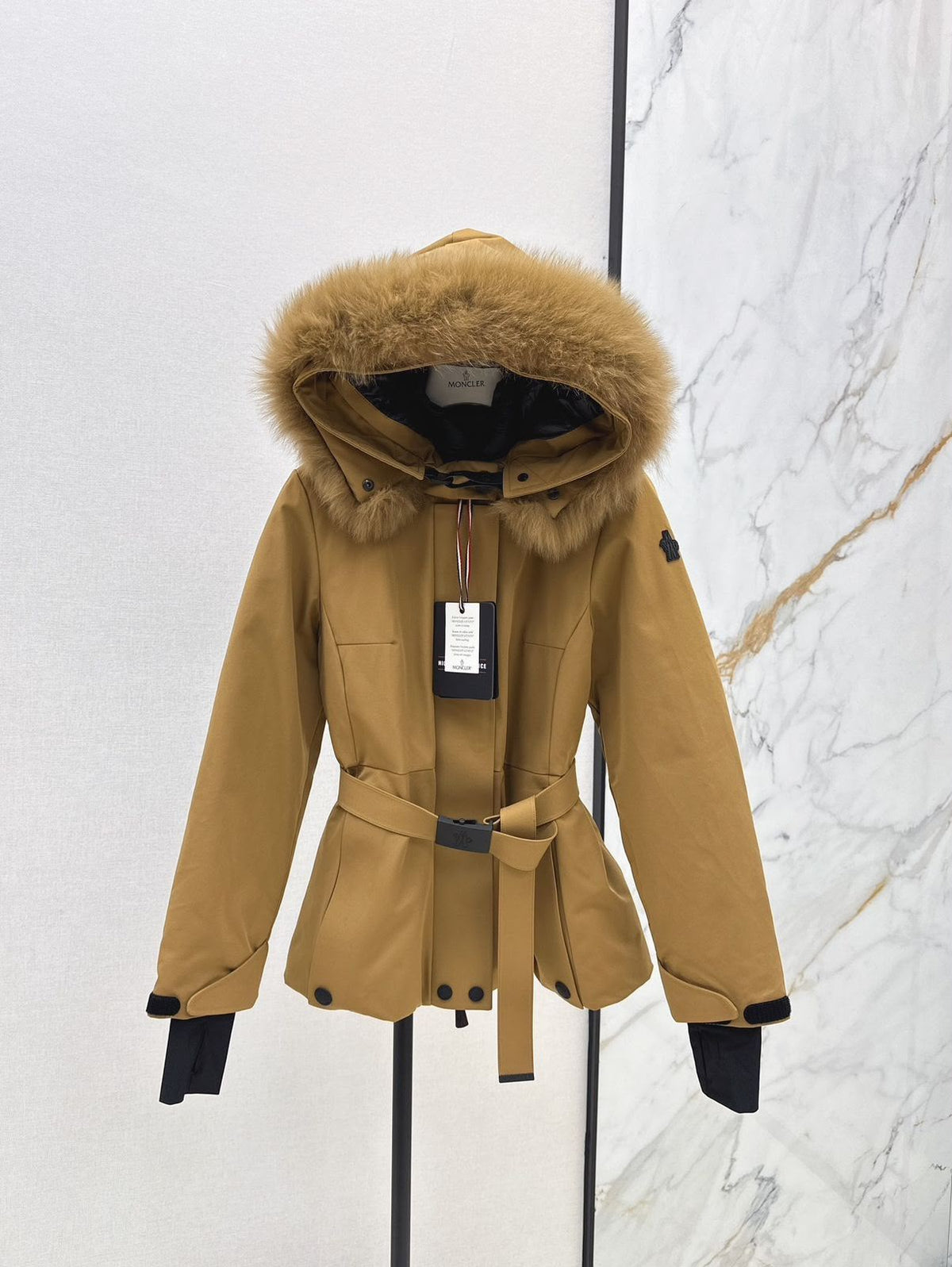 MONCLER Belted Hooded Jacket