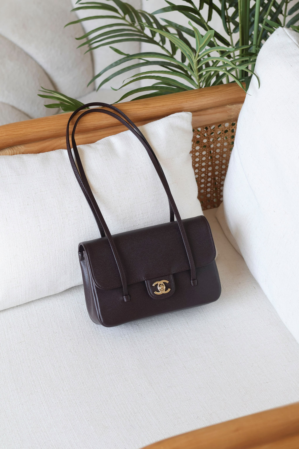Chanel Flap Bag with CC Logo and Twin Straps