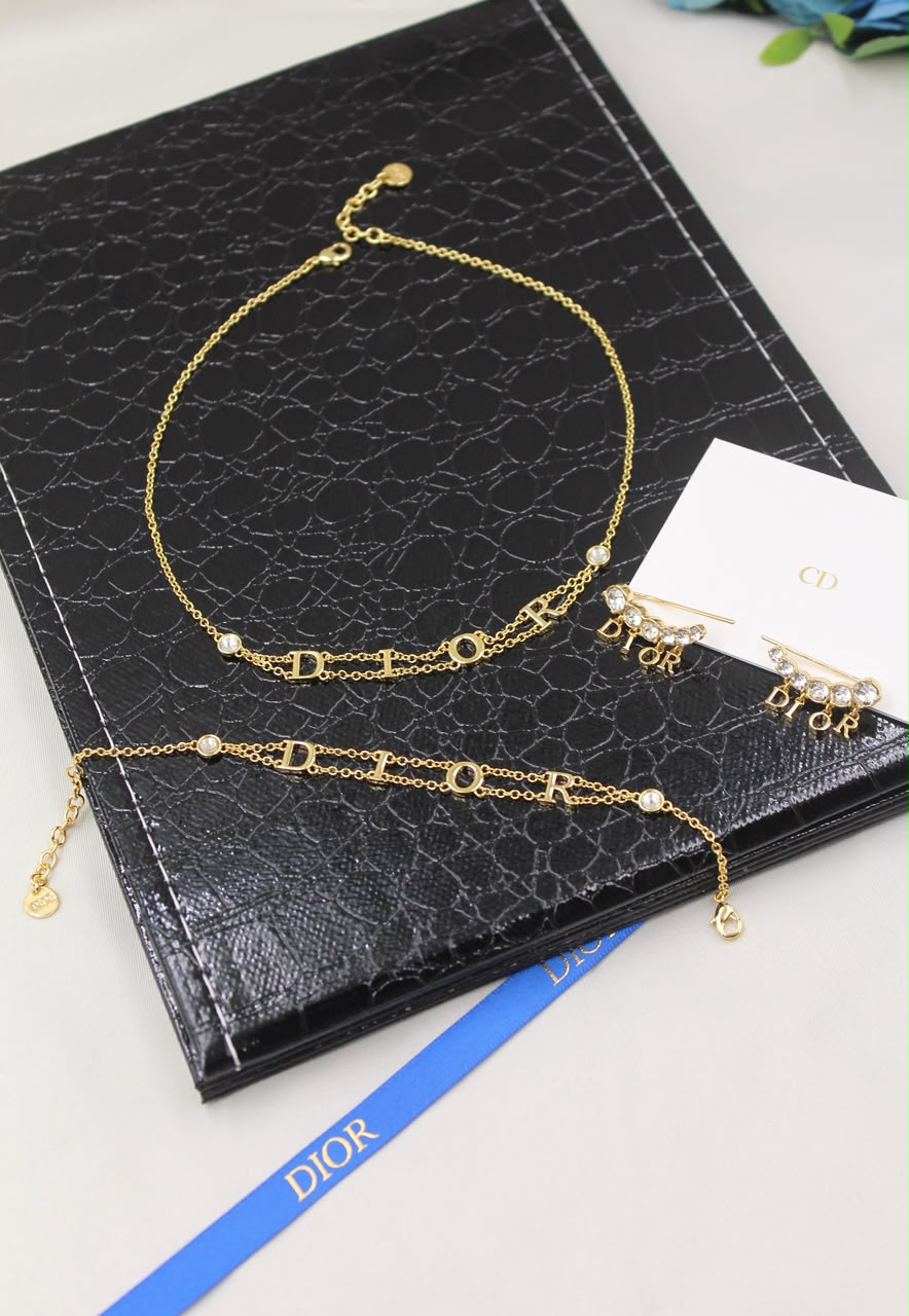 Dior CD Gold Jewelry Set