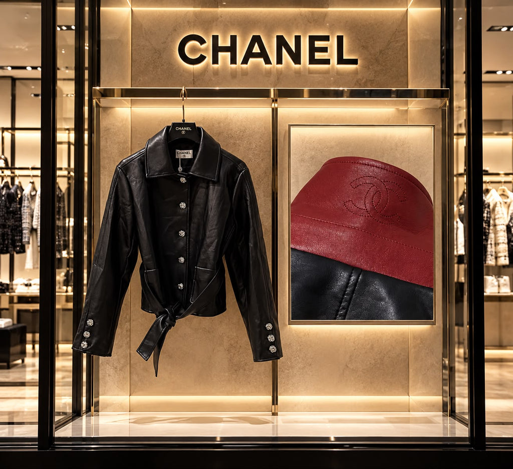 Chanel Leather Jacket with Belt