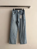 Dior Embroidered Light Wash Denim Jeans / Pants