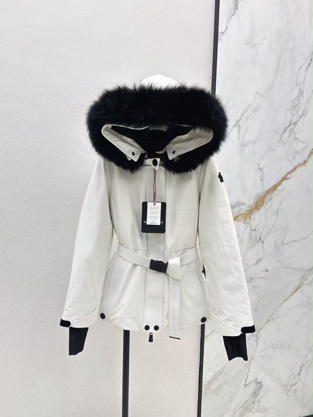 MONCLER Belted Hooded Jacket