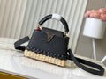 Louis Vuitton Wicker and Leather Handbag