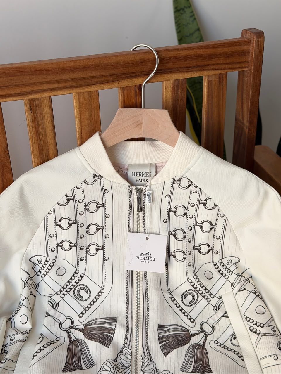 Miu Miu Striped Knit Zip Cardigan