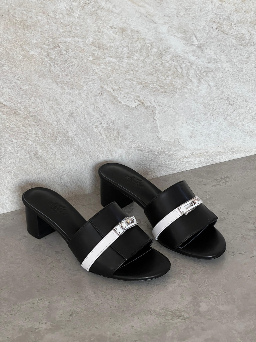 Hermès Kelly Buckle Heeled Slide Sandals