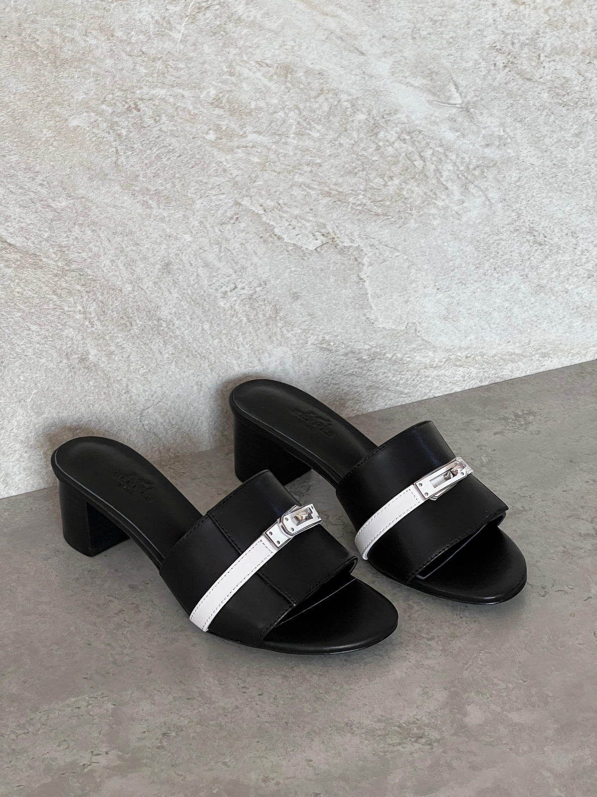Hermès Kelly Buckle Heeled Slide Sandals