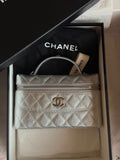 Chanel Quilted Caviar Vanity Case with Handle