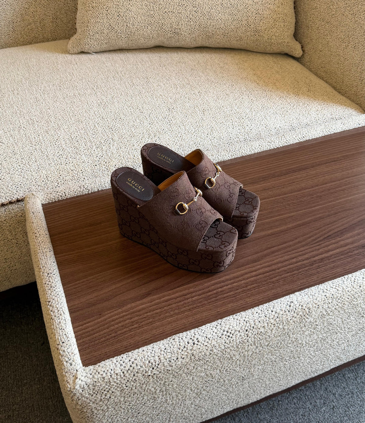 Gucci Platform Wedge Mules