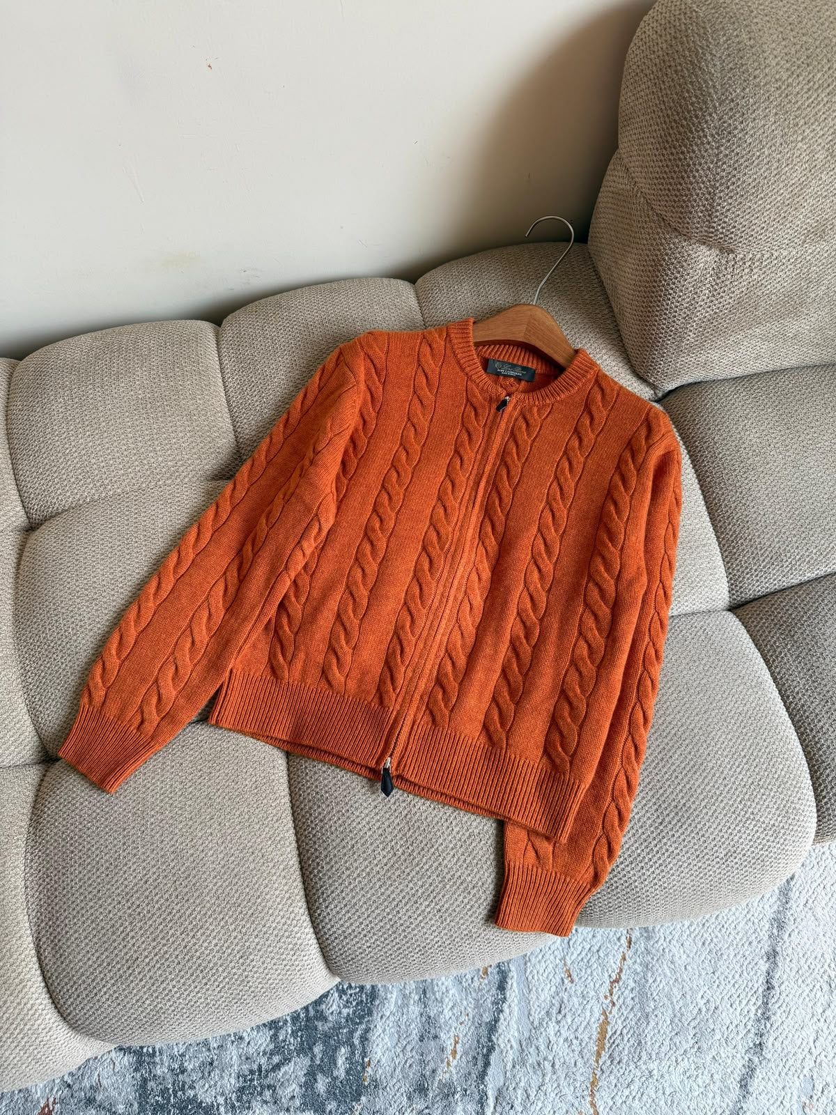 Loro Piana Cable-Knit Zip-Up Cashmere Cardigan Collection