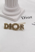 Dior Crystal Logo Hair Clip