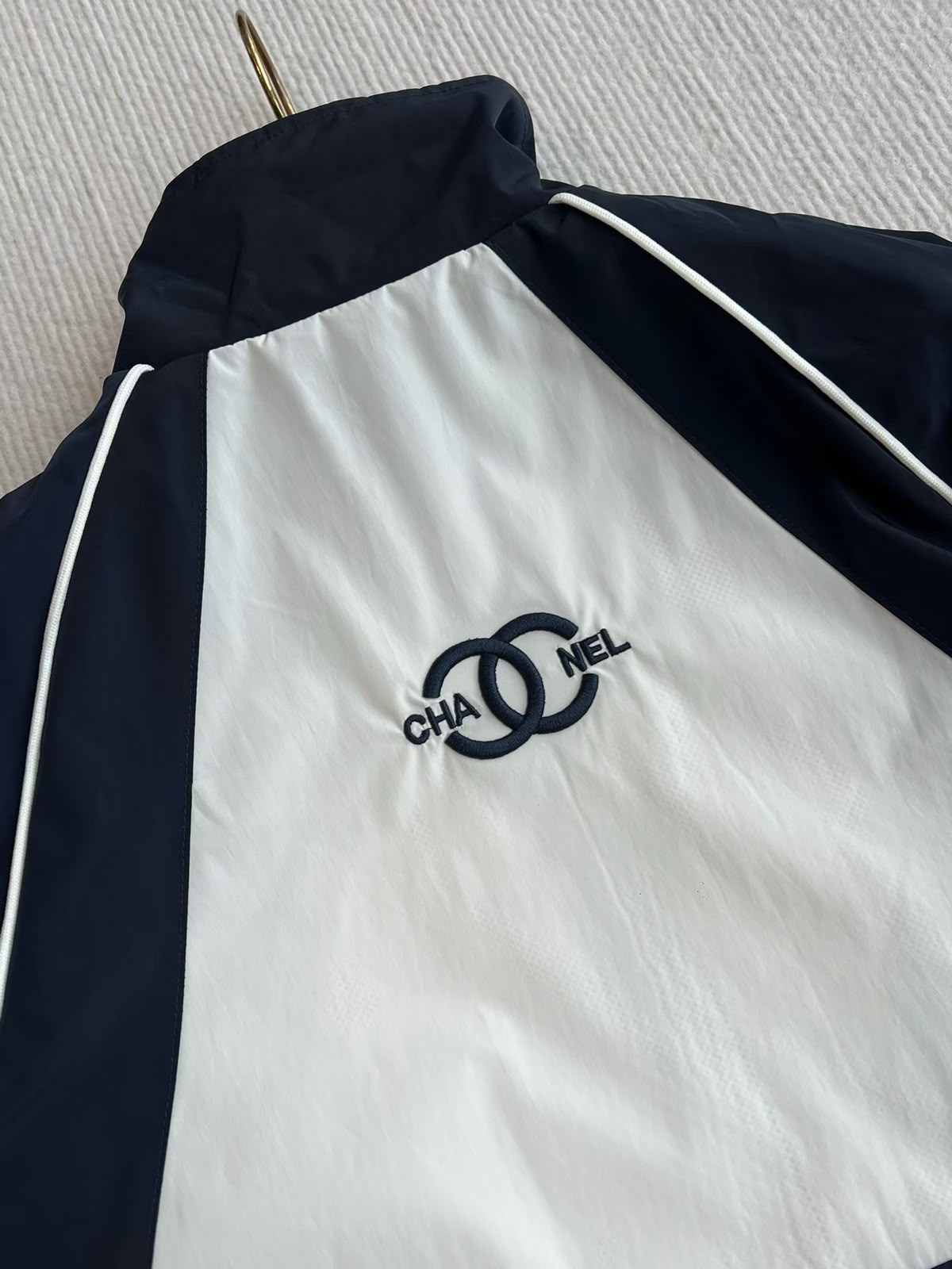 Chanel Embroidered Logo Track Jacket