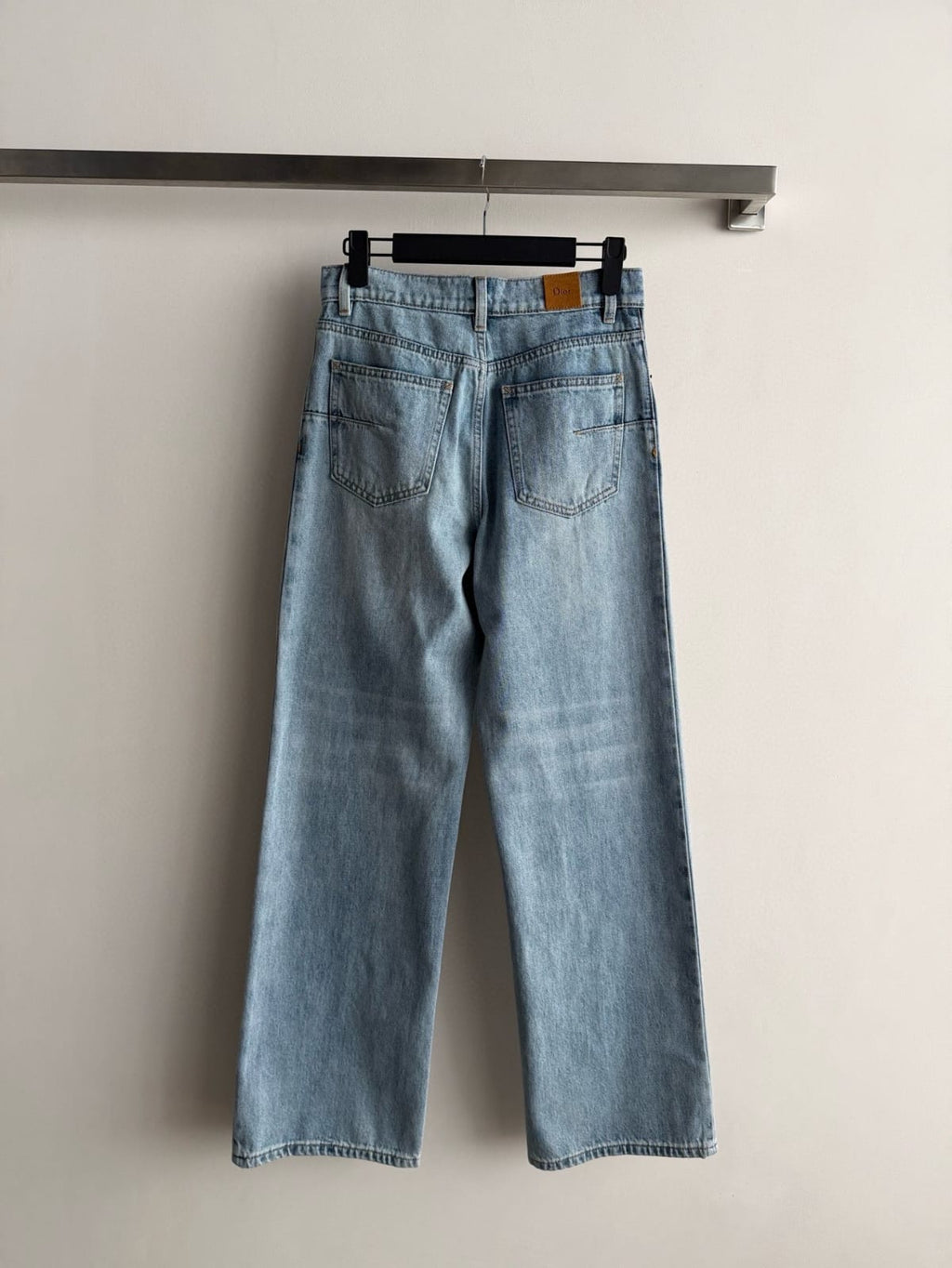 Dior Embroidered Light Wash Denim Jeans / Pants