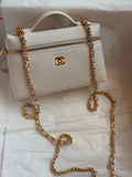 Chanel white Caviar Vanity