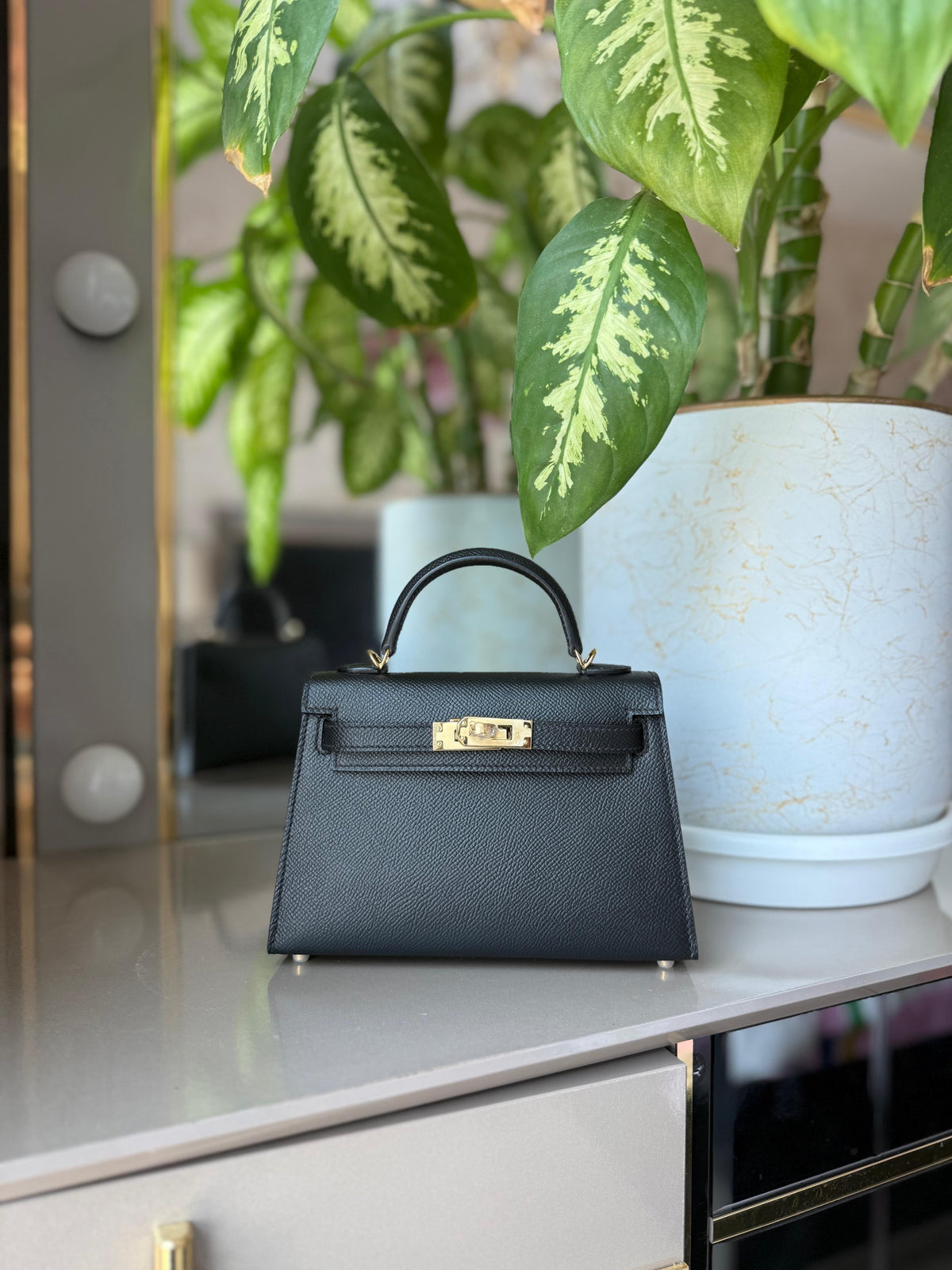 Hermès Mini Kelly II Epsom Orange Gold Hardware