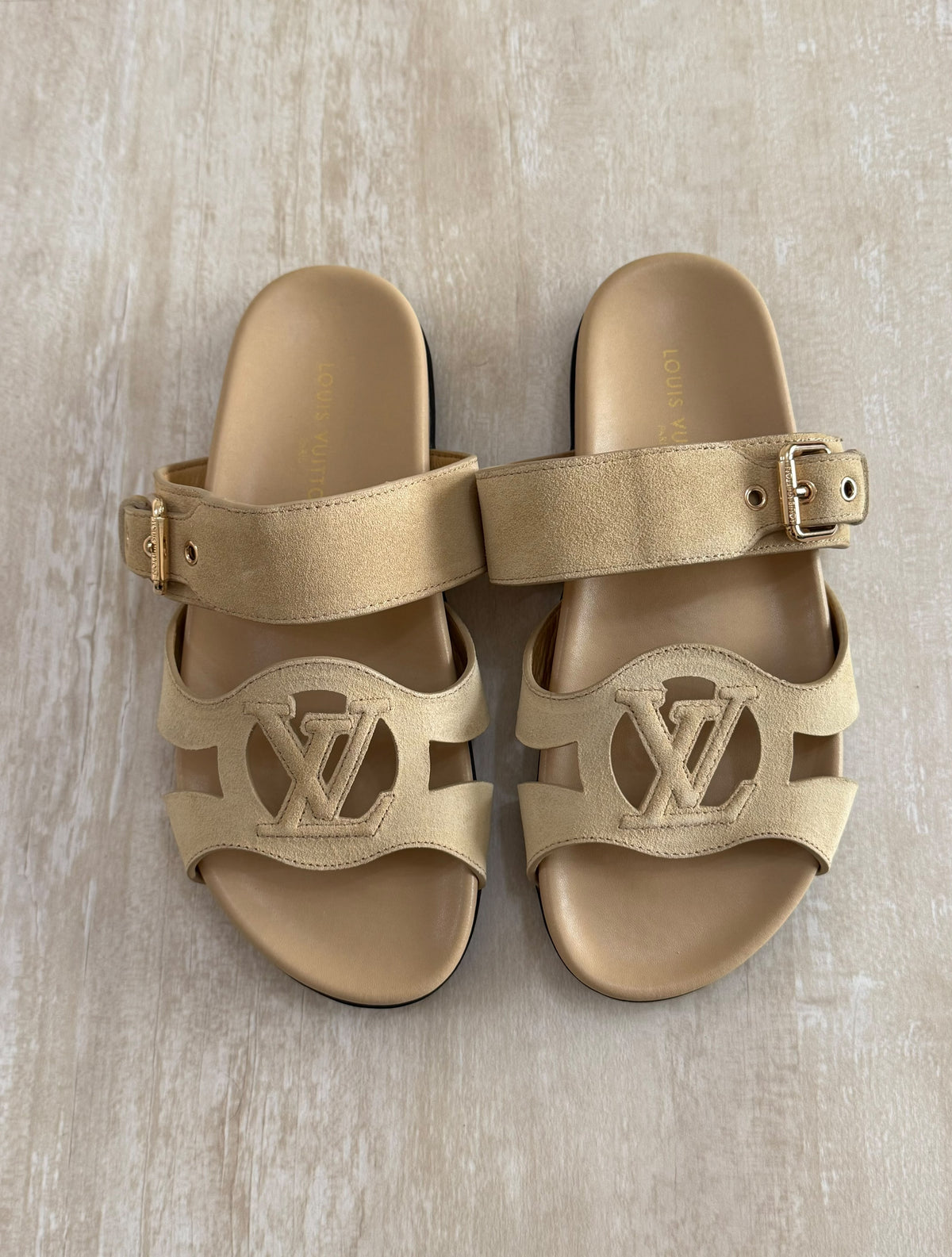 LOUIS VUITTON Buckle Slide Flats