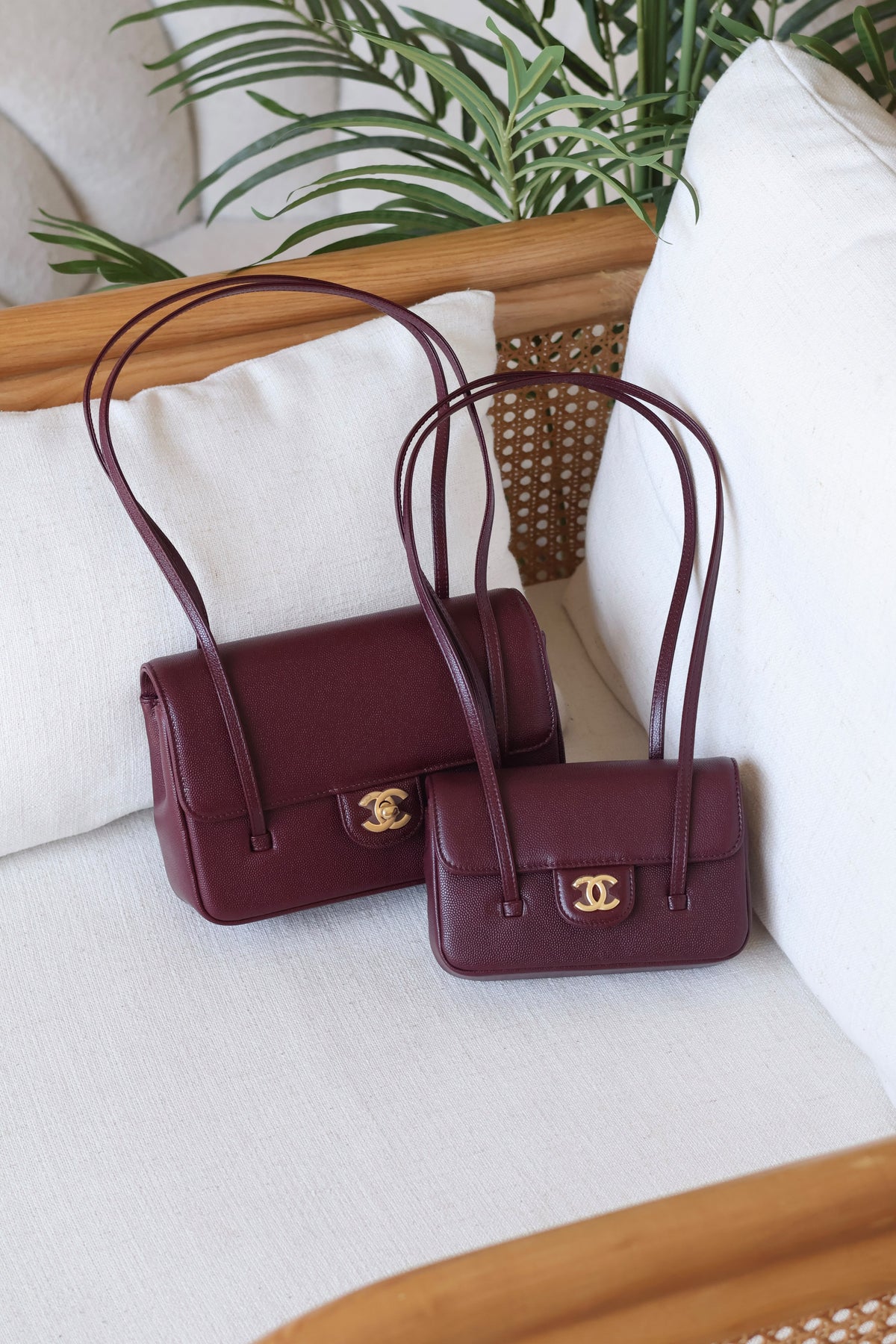 Chanel Flap Bag with CC Logo and Twin Straps
