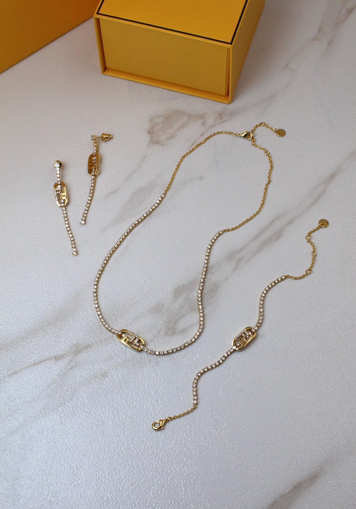 Fendi F Is Fendi Crystal Jewelry Set