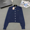 Miu Miu Pointelle Knit Button-Down Cardigan