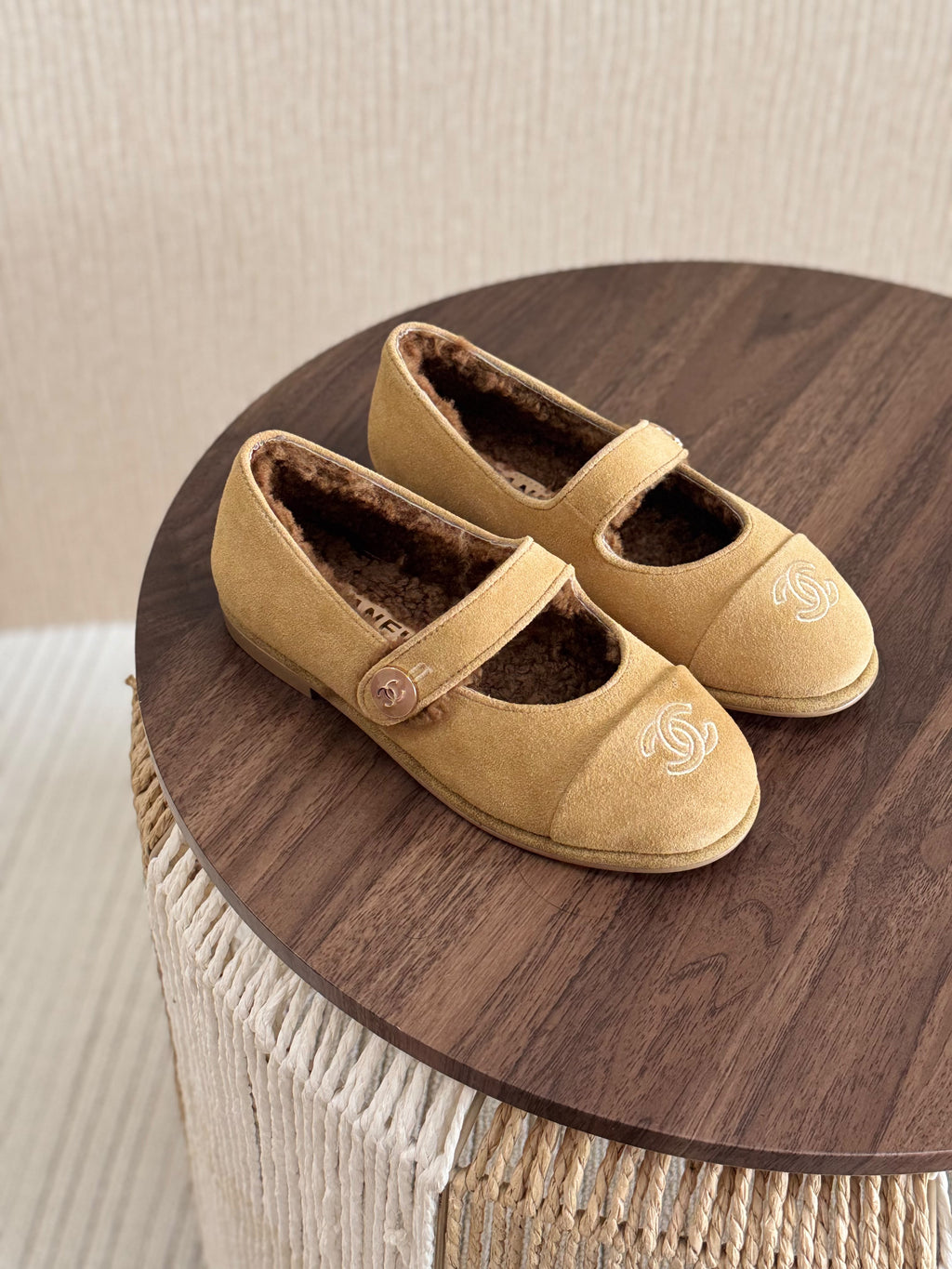 CHANEL Lined Mary Jane Flats