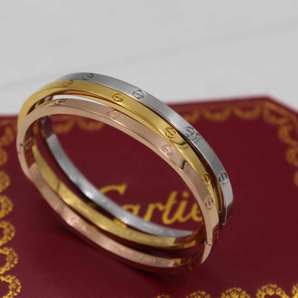 Cartier LOVE Bracelets in White Gold, Yellow Gold and Rose Gold
