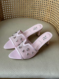 Gina Embellished Mid-Heel Mule