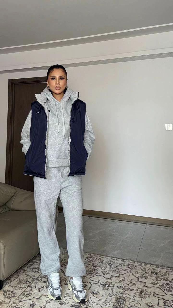 Miu Miu 3-Piece Puffer Vest and Tracksuit