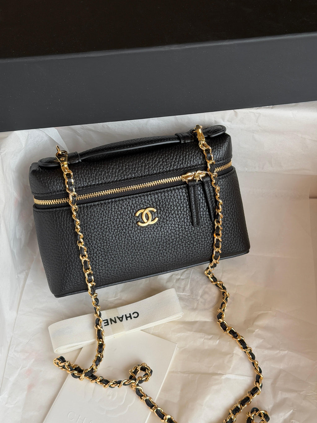 Chanel black Caviar Vanity