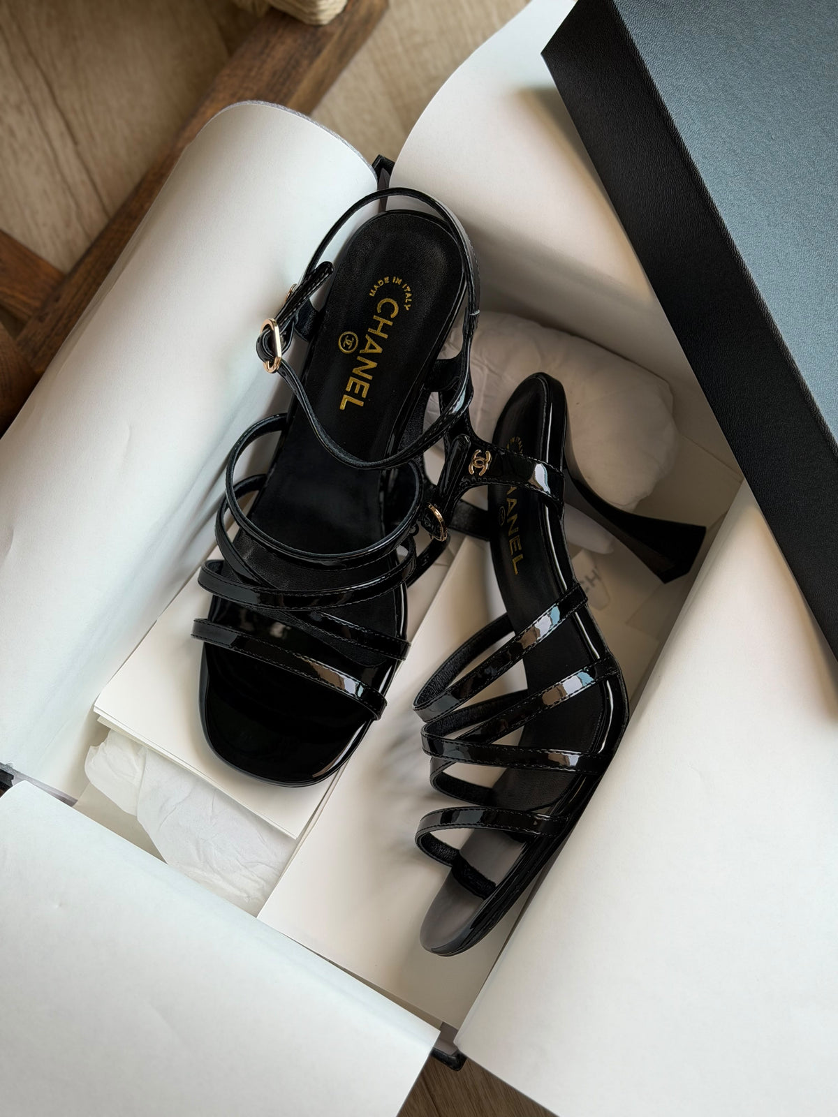 Chanel Strappy High Heel Sandals