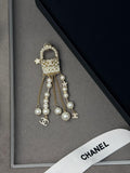Chanel Pearl Mini Bag Tassel Brooch
