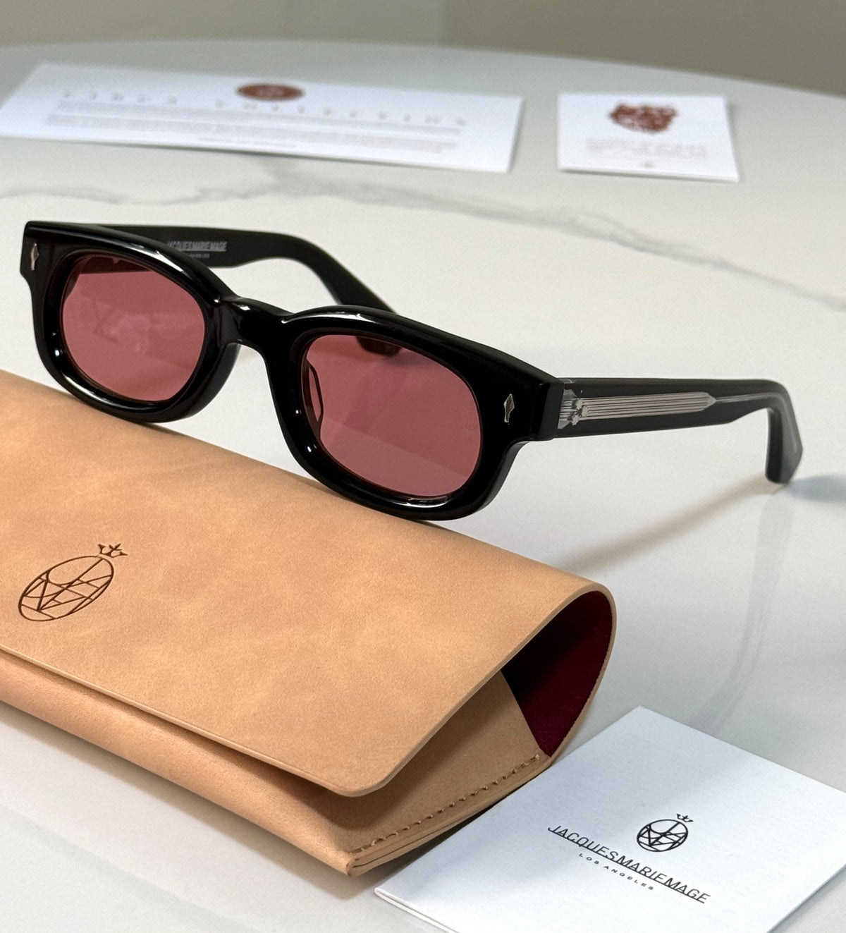 Jacques Marie Mage Luxury Sunglasses with Leather Case