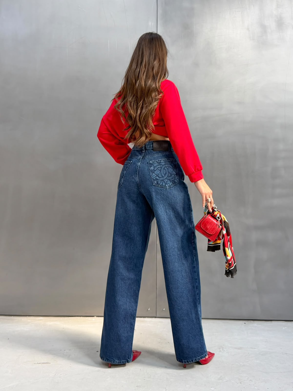 CHANEL Wide-Leg Jeans