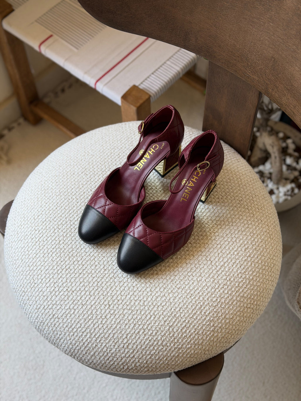 Chanel Quilted Leather Mary Jane / Heeled Pump