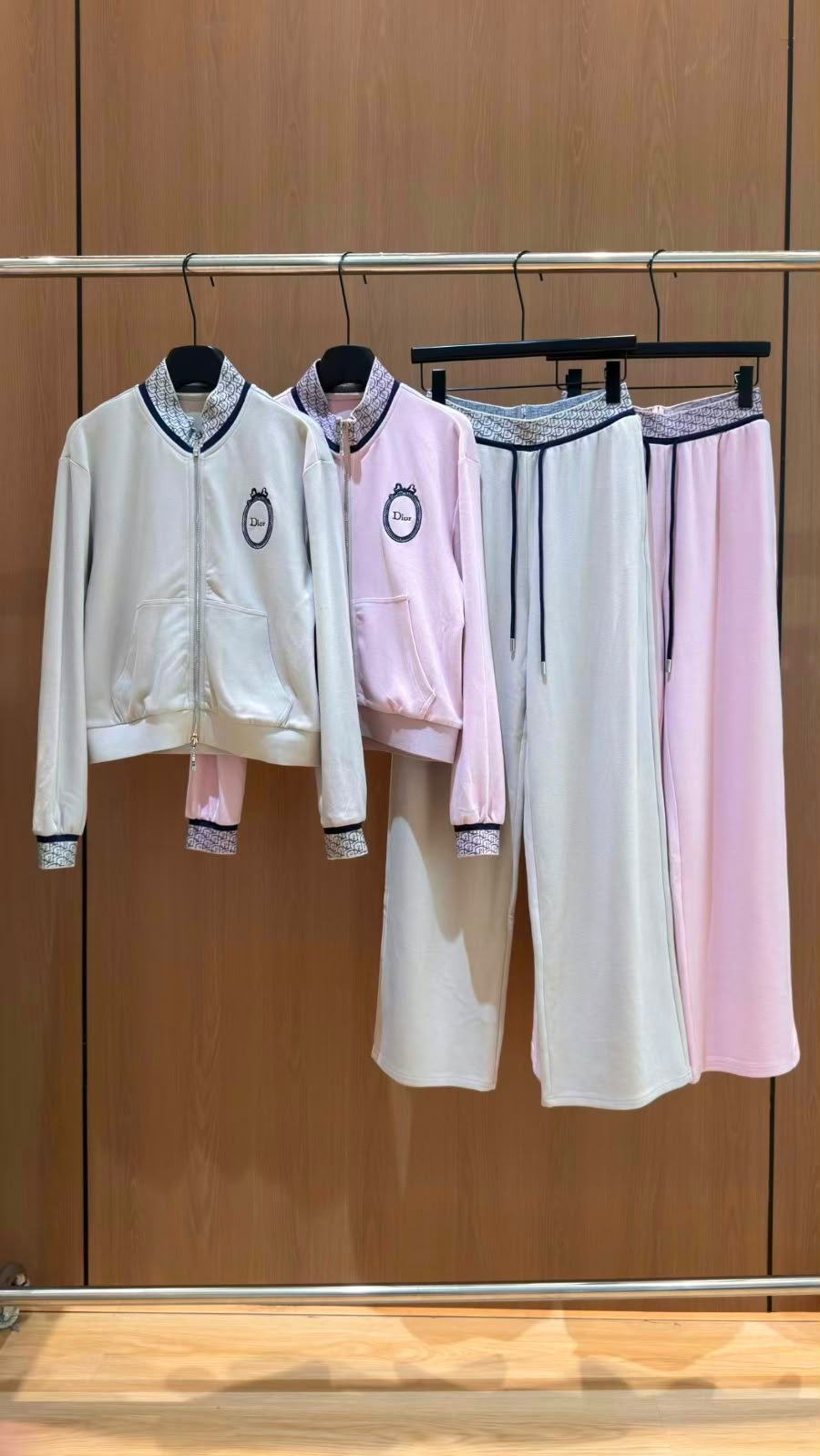 Dior Zip-Up Trackjacket and Wide-Leg Pants Set