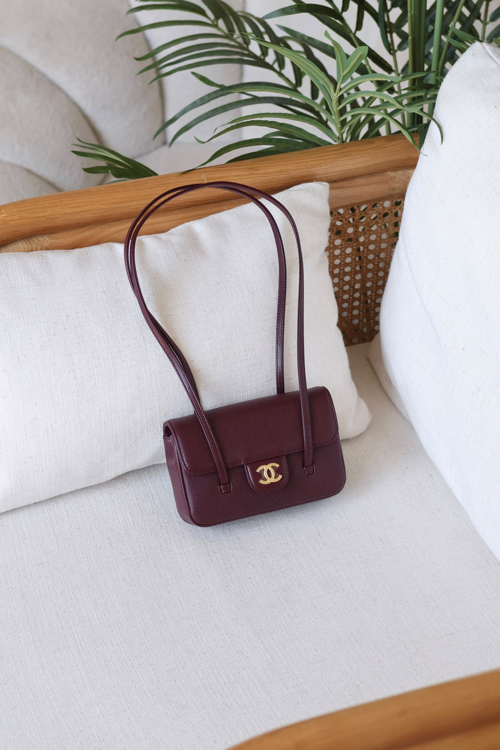 Chanel Flap Bag with CC Logo and Twin Straps